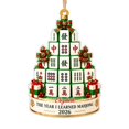 Tree Design Tile Unique Mahjong Christmas Ornament with Acrylic Tree Design, Name and ...