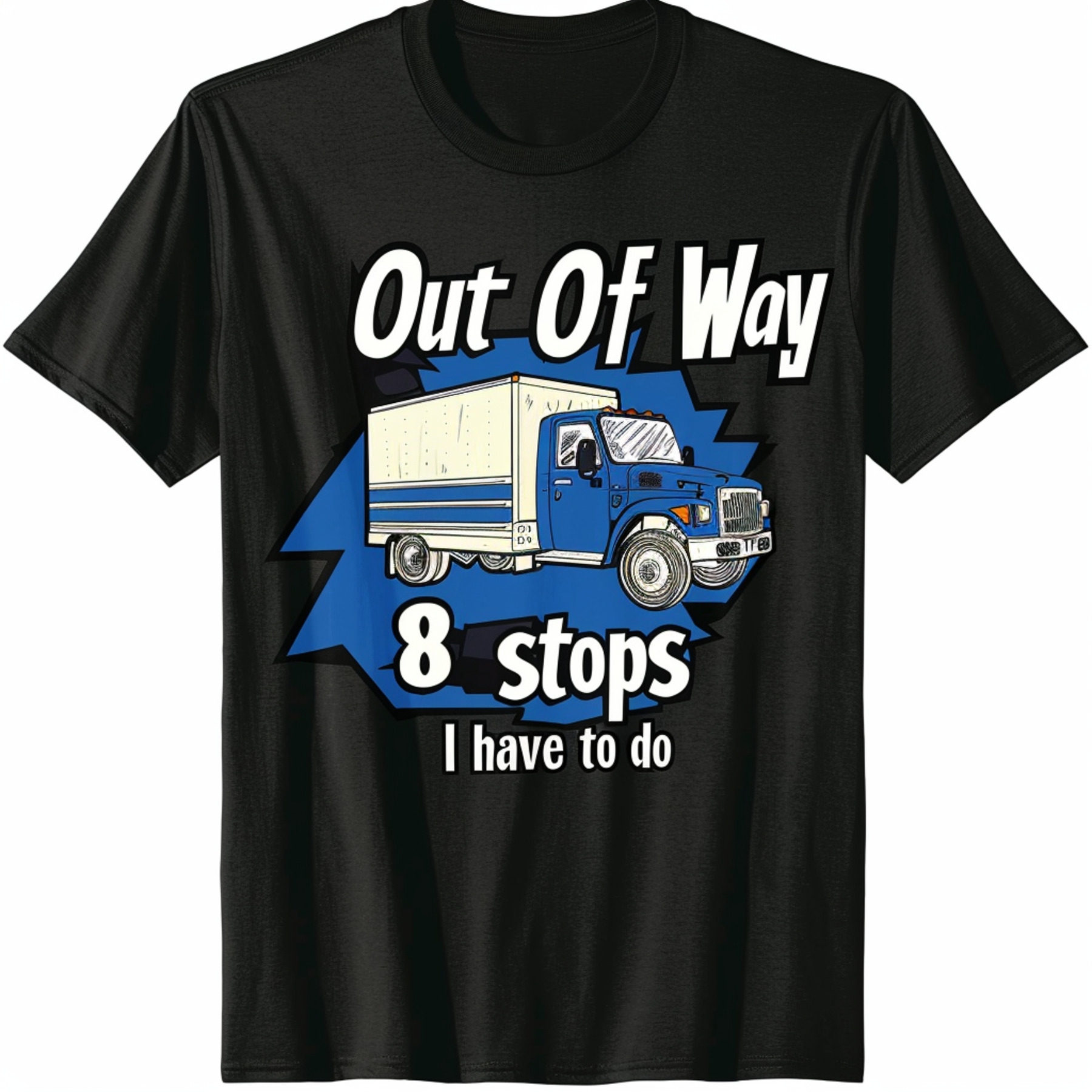 Unique Mailman Design Black T Shirt Out Of My Way Post Office Truck Tee