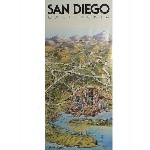 Pre-Owned Unique Media Map : San Diego, California (Folded, 2001 Edition) Paperback