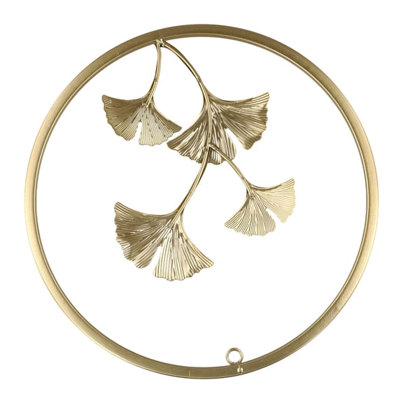 Unique Metal Ginkgo Leaf Wall Sculpture Adds Modern Gold Touch to Home Decor
