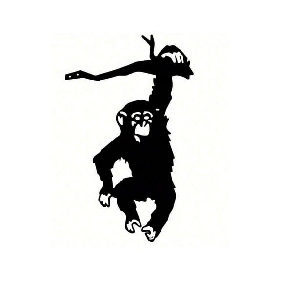 Unique Metal Monkey Silhouette Wall Art Weather-Resistant Outdoor Decor, Perfect For Garden Decoration