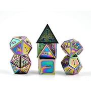 Signalplus Metal Dice D6 Set, 7-Piece Polyhedral Dice for RPG, Dungeons and Dragons
