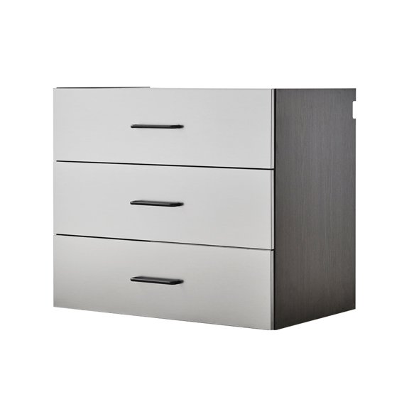 Unique Metallic Finish - Wall-mounted Base Drawer Cabinet for Modern Decor