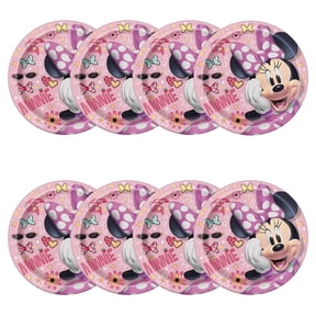 Minnie Mouse 8 Count 9IN Multicolor Dinner Paper Plates