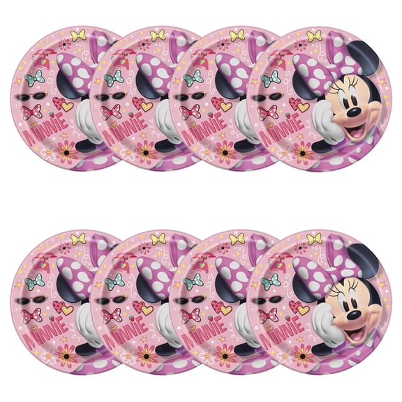 Minnie Mouse 8ct 9IN Multicolor Dinner Paper Plates