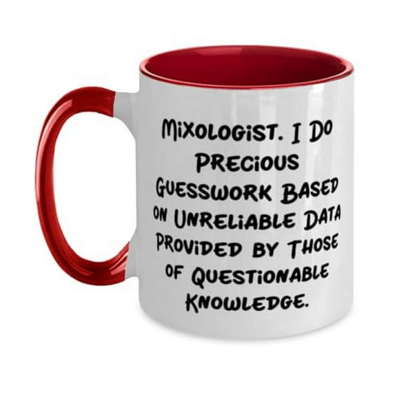 Unique Mixologist Gifts, Mixologist. I Do Precious Guesswork Based on, Birthday Two Tone 11oz Mug For Mixologist from Friends, Cocktail lover gifts, Gifts for bartenders, Home bar accessories,