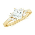 thumbnail image 1 of Unique Moissanite Solitaire Engagement Ring (1 CT, D-VS1 Quality), 14K Yellow Gold, US 10.25, 1 of 7