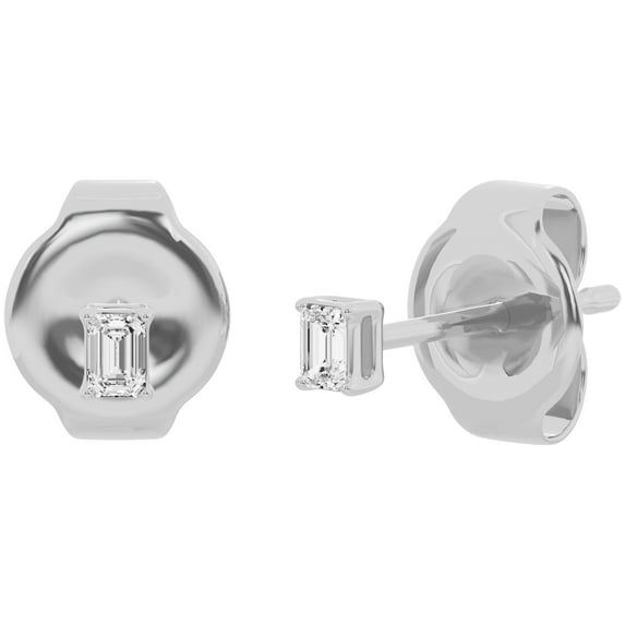 Unique Moments 0.10ct Lab Grown Radiant Cut Diamond Stud Earrings for Women 10K White Gold