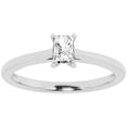 thumbnail image 1 of Unique Moments 0.33 Carat Solitaire 4-Prong Lab Grown Radiant Diamond Engagement Ring 10K White Gold, 1 of 7