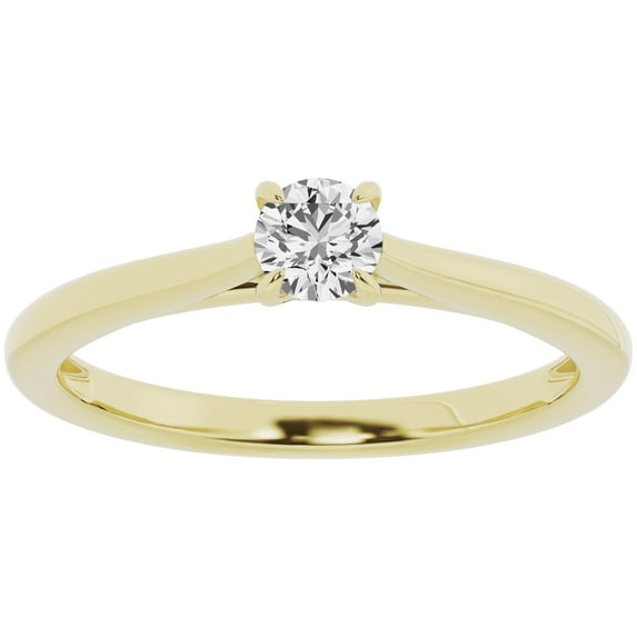 Unique Moments 0.33 ct Lab Grown Round Solitaire Diamond Engagement Ring 10K Yellow Gold