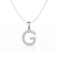 Unique Message Letters Unique Moments 0.40 Ctw Round Cut Lab Grown Diamond G Letter Intial ...