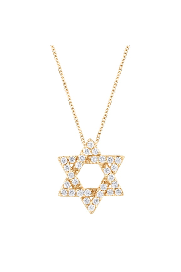 Unique Moments 0.50 ct Lab Grown Diamond Star Necklace Charm Pendant 10KT Yellow Gold