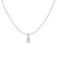 thumbnail image 1 of Unique Moments 0.50 ct Lab Grown Emerald Diamond Solitaire Pendant Necklace for Women 10K White Gold, 1 of 4