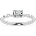 thumbnail image 1 of Unique Moments 0.50 ct Lab Grown Radiant Cut Diamond Engagement Solitaire Ring 10K White Gold, 1 of 5