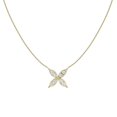 thumbnail image 1 of Unique Moments 0.50 ct Lab Grown Round Diamond Floral Pendant Necklace for Women 10K Yellow Gold, 1 of 4