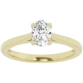 thumbnail image 1 of Unique Moments 0.75 ct Lab Grown Solitaire Oval Diamond Engagemetn Ring for Women 14K Yellow Gold, 1 of 6