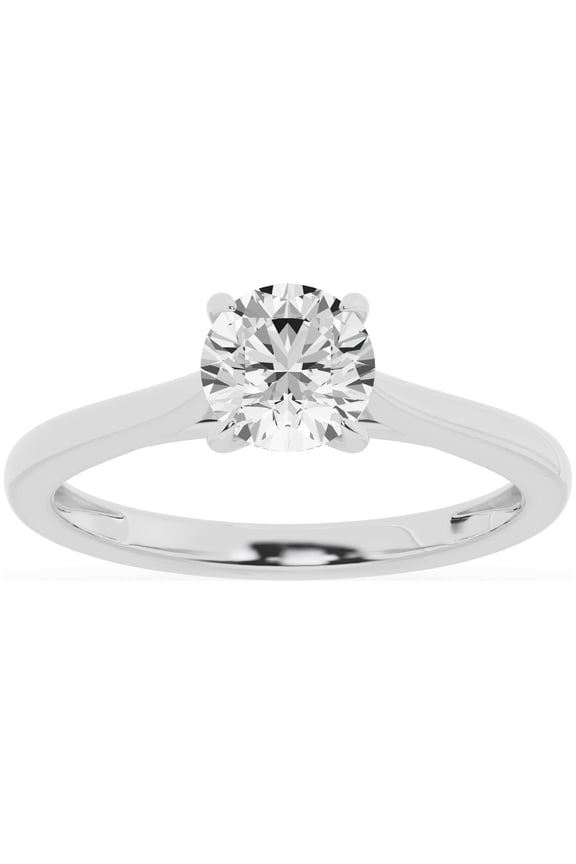 Unique Moments 1.00 Carat Solitaire 4-Prong Lab Grown Diamond Engagement Ring 14K White Gold