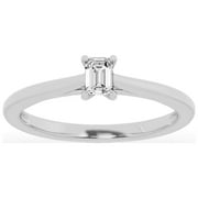 UNIQUE DESIGNS INC. Unique Moments 2 ct Emerald Cut Lab Grown Diamond Engagement Ring 14K White Gold