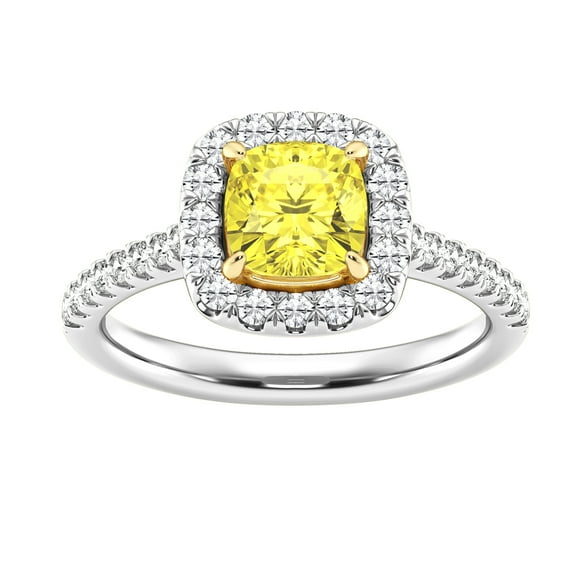 Unique Moments 1.00 Ct Round Lab Grown Diamond Ring in 10K for Women (HI-SI/I1 ) for Women