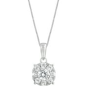 Unique Moments 1/2 Carat Round Cut Lab Grown Diamond Pendant in Sterling Silver (J-SI-I1)
