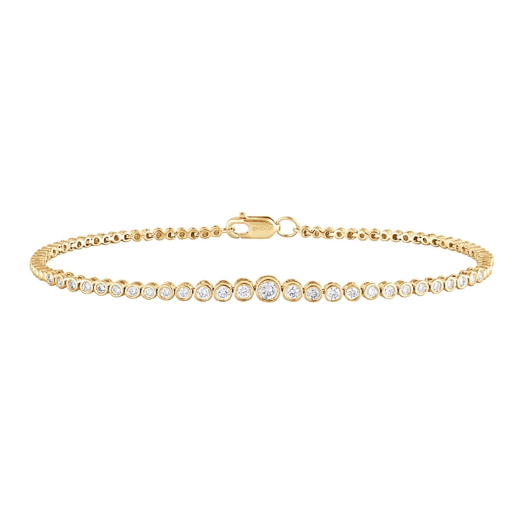 Unique Moments 1/2 Ct Round Lab Grown Diamond Chain Bracelet in