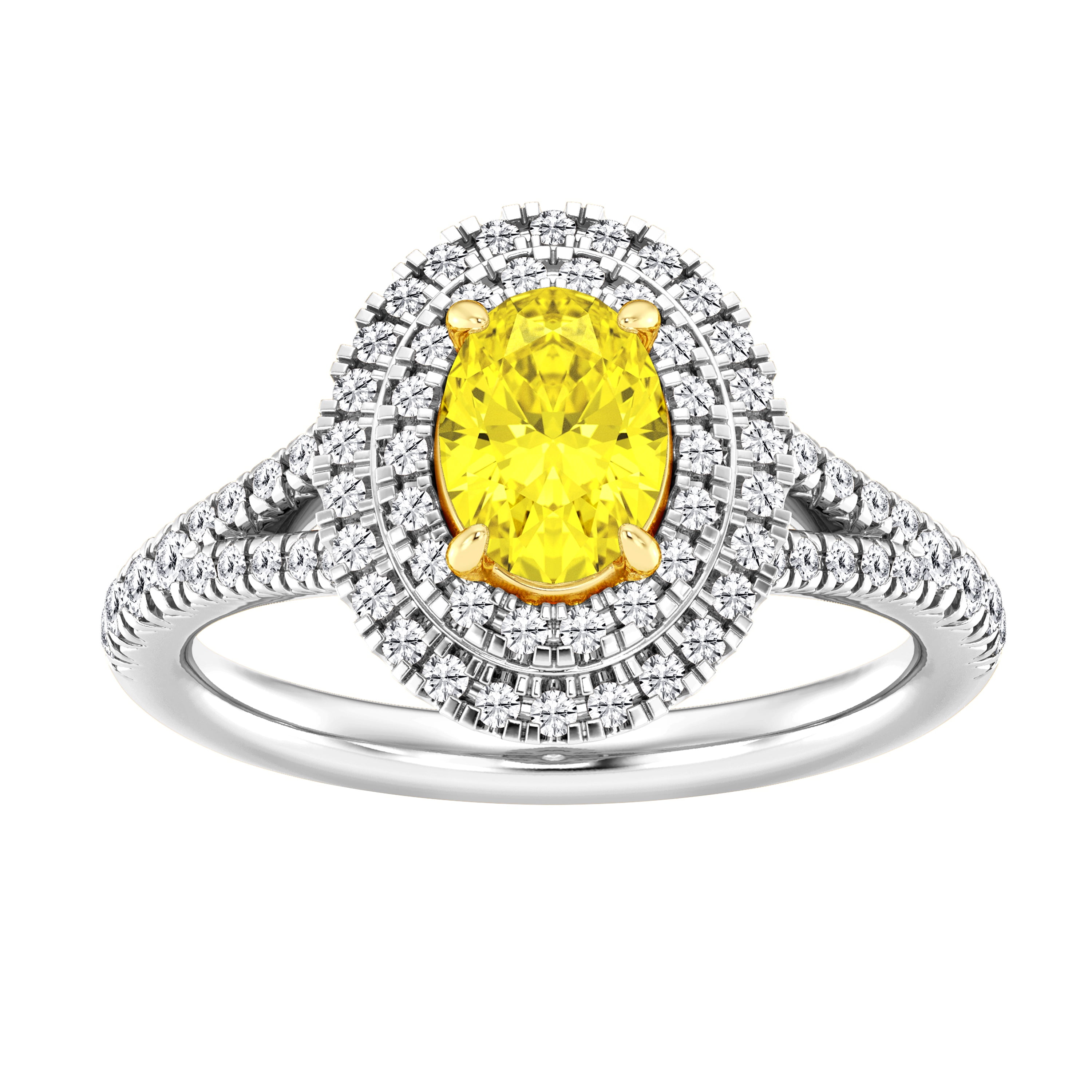 Unique Moments 1.20 Ct Round Lab Grown Diamond Ring in 10K for Women (HI-SI/I1) for Women