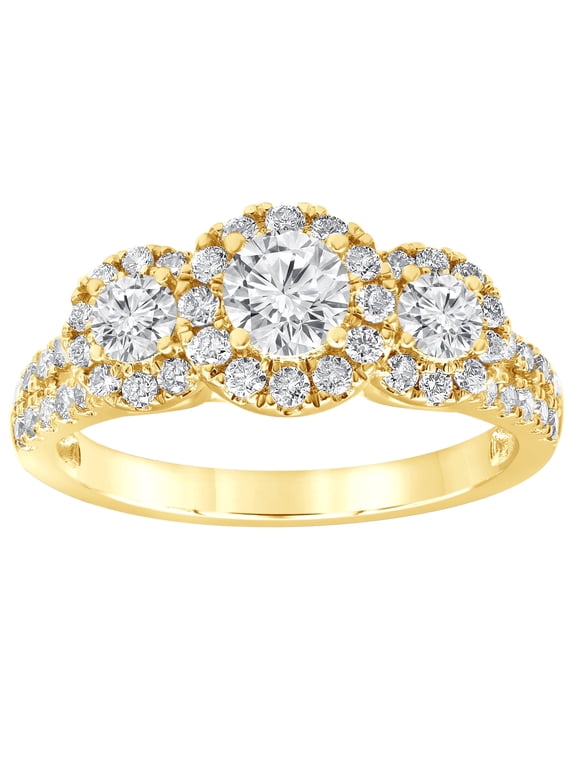 Unique Moments 1.25 ct Lab Grown Diamond Engagement Ring in 10K Yellow Gold