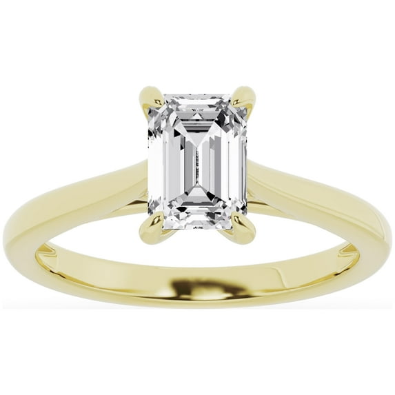 Unique Moments 1.25 ct Lab Grown Radiant Shaped Diamond Engagement Ring 14K Yellow Gold