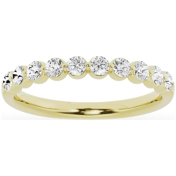 Unique Moments 1/2ct Diamond Wedding Ring Stackable Womens Anniversary Band 10K Yellow Gold
