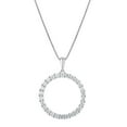 thumbnail image 1 of Unique Moments 1/3 Ct Round Lab Grown Diamond Pendant Necklace in Silver for Women (H-I, SI-I1) 18", 1 of 10