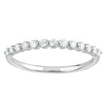 thumbnail image 1 of Unique Moments 1/4 Ct Round Cut Lab Grown Diamond Half Eternity Band Ring in Sterling Silver (H-I, SI-I1), 1 of 13