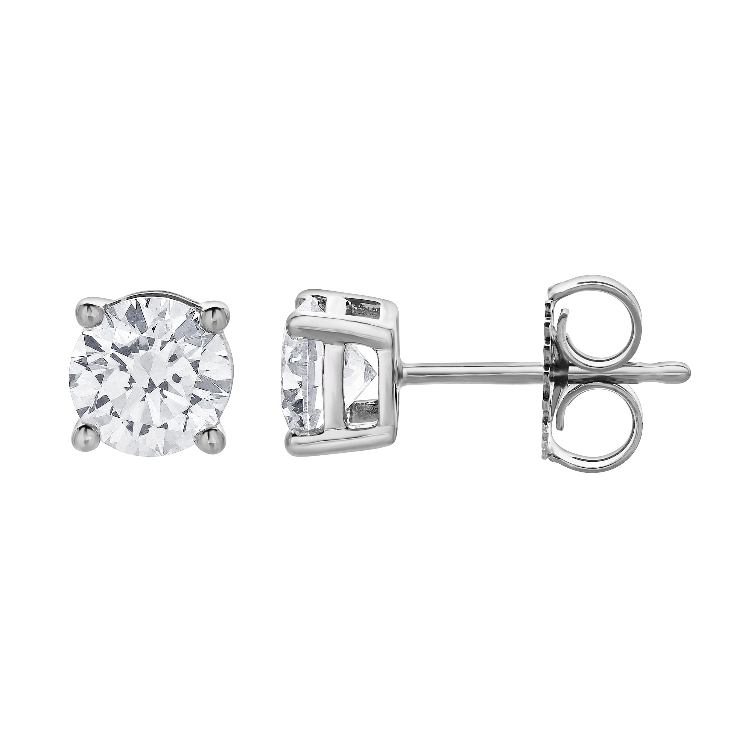 Unique Moments 1.5 Ct Cut Lab Grown Diamond Solitaire Stud Earrings 10K White Gold for Women