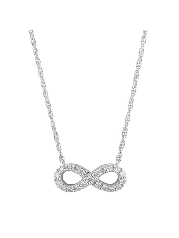 1/5 Ct Lab Grown Diamond Infinity Pendant Necklace in Silver for Women (H-I, SI-I1)