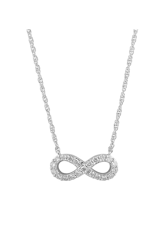 1/5 Ct Lab Grown Diamond Infinity Pendant Necklace in Silver for Women (H-I, SI-I1)