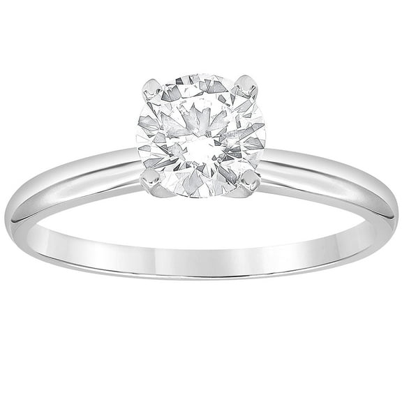 Unique Moments 1.5 Ct Lab Grown Diamond Solitaire Ring in 14K White Gold