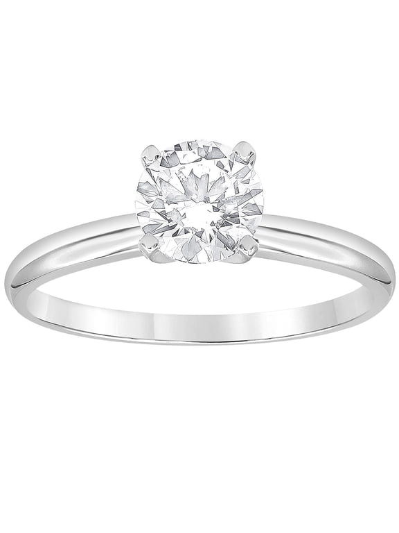 Unique Moments 1.5 Ct Lab Grown Diamond Solitaire Ring in 14K White Gold