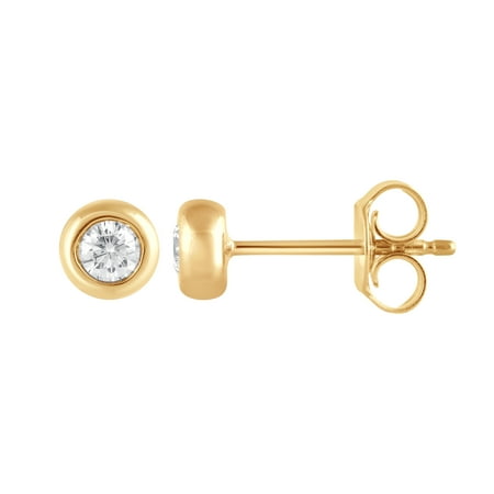 Unique Moments 1/5 Ct Round Lab Grown Diamond Stud Earrings in Silver for Women (J, SI-I1)