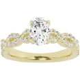 thumbnail image 1 of Unique Moments 1.5 ct Lab Grown Oval Diamond Infinity Solitaire Engagement Ring 10K Yellow Gold, 1 of 5