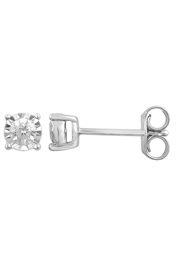 Unique Moments 1/5 cttw Lab Grown Diamond Stud Earrings in Sterling Silver