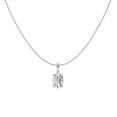 thumbnail image 1 of Unique Moments 1.50 Carat Lab Grown Oval Diamond Solitaire Pendant Necklace for Women 14K White Gold, 1 of 4