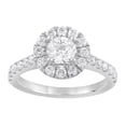 thumbnail image 1 of Unique Moments 1.50 ct Lab Grown Diamond Halo Engagement Ring in 10K White Gold, 1 of 5