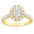 thumbnail image 1 of Unique Moments 1.50 ct Lab Grown Diamond Halo Oval Engagement Ring in 10K Yellow Gold, 1 of 5
