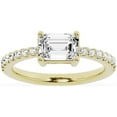 thumbnail image 1 of Unique Moments 1.50 ct Lab Grown Emerald Cut Diamond Engagement Solitaire Ring 14K Yellow Gold, 1 of 6