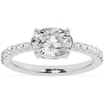 thumbnail image 1 of Unique Moments 1.50 ct Lab Grown Oval Cut Diamond Engagement Solitaire Ring 10K White Gold, 1 of 6