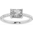 thumbnail image 1 of Unique Moments 1.50 ct Lab Grown Radiant Cut Diamond Engagement Solitaire Ring 14K White Gold, 1 of 6