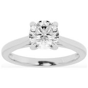 UNIQUE DESIGNS INC. Unique Moments 1.50 ct Lab Grown Round Solitaire Diamond Engagement Ring 14K White Gold