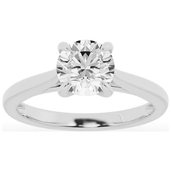 Unique Moments 1.50 ct Lab Grown Round Solitaire Diamond Engagement Ring 14K White Gold