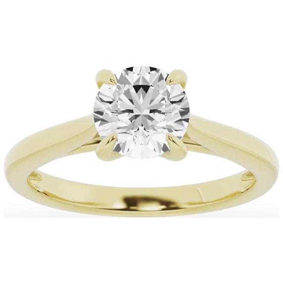 Unique Moments 1.50 ct Lab Grown Round Solitaire Diamond Engagement Ring 14K Yellow Gold