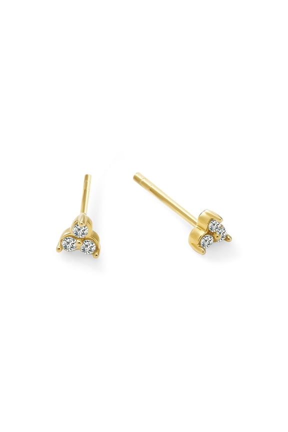Unique Moments 1/8 ctw Lab Grown Diamond Stud Earrings for Women|Gold Plated Sterling Silver Jewelry | Gift for Women Men