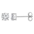 thumbnail image 1 of Unique Moments 1 Carat Round Lab Grown Diamond Stud Earrings in 10K White Gold for Women (J, SI-I1), 1 of 2